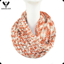 Trendy Women Multicolor Space Dyed Knitted Scarf Loop